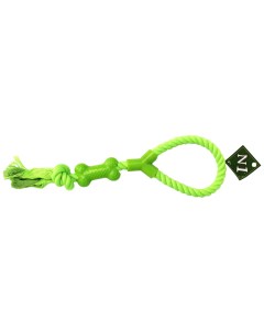 Игрушка для собак грейфер с петлей и узлами зеленый 40 см 1%