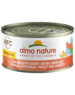 Влажный корм для кошек HFC Complete с курицей и морковью 24x70 г Almo nature