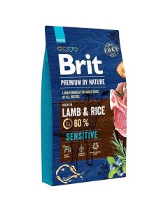 Сухой корм для собак Premium By Nature Sensitive ягненок и рис 8кг Brit*