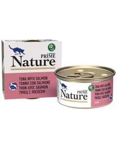 Влажный корм для кошек Nature тунец с лососем 24x85 г Prime