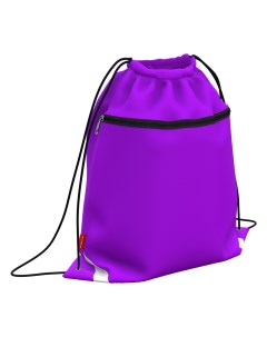 Мешок для обуви с карманом на молнии 500х410мм Neon Violet Erich krause