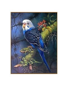 Алмазная мозаика Волнистый попугайчик в тропиках 23 цвета Милато