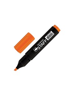Маркер текстовыделитель Stick 1 4мм оранжевый прямоугольный корпус 12шт Staff