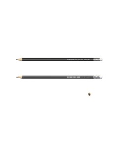 Чернографитный шестигранный карандаш с ластиком Jet Black 101 HB Erich krause