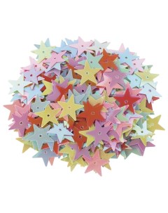 Материал Пайетки Звезды яркие набор цветов 5 цветов 15мм 20 гр 661277 24 уп Остров сокровищ