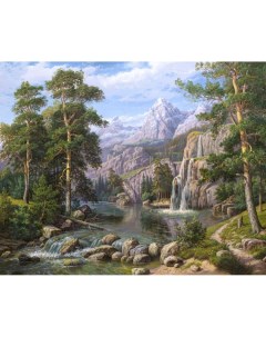Картина по номерам Colibri Озеро в горах холст на подрамнике 40х50 см Colibry