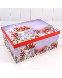 Коробка подарочная Новогодний натюрморт 730605 1666 21 прямоугольная 21х15х8 5 Omg-gift