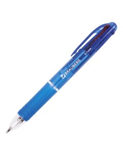 Ручка шариковая Spectrum автоматическая с грипом 0 35 мм 4 цвета Brauberg