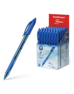 Ручка шариковая Dolphin Stick Classic пишущий узел 1 2 мм цвет чернил синий Erich krause