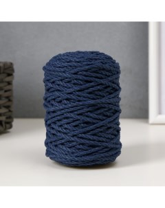 Шнур для вязания 80 хлопок 20 полиэстер крученый 3 мм 185г 45м 14 джинсовый Softino