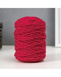 Шнур для вязания 80 хлопок 20 полиэстер крученый 3 мм 185г 45м 26 красный Softino