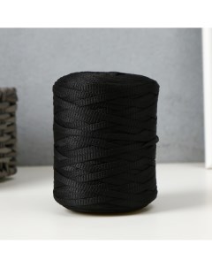 Шнур для вязания 100 полиэфир 5 мм цилиндр 180 г 140 м 13 черный Softino