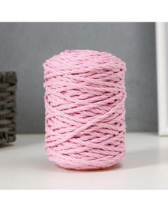 Шнур для вязания 80 хлопок 20 полиэстер крученый 3 мм 185г 45м 30 св розовый Softino