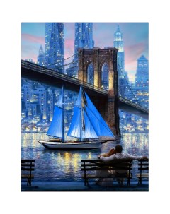 Кристальная мозаика Бруклинский мост 30х40 см Freya