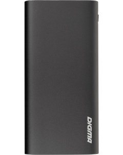 Аккумулятор внешний портативный DGPF20A 20000mAh QC3 0 PD3 0 22 5W 3A 2xUSB A USB C черный Digma