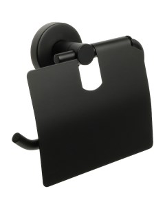 Держатель туалетной бумаги Comfort Black FX 86010 с крышкой Черный матовый Fixsen
