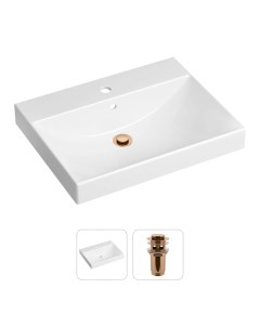 Комплект 2 в 1 Bathroom Sink 21520894 врезная фарфоровая раковина 60 см донный клапан Lavinia boho