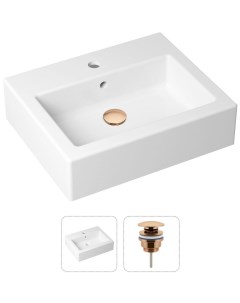 Комплект 2 в 1 Bathroom Sink 21520915 накладная фарфоровая раковина 50 см донный клапан Lavinia boho