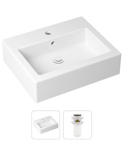 Комплект 2 в 1 Bathroom Sink 21520916 накладная фарфоровая раковина 50 см донный клапан Lavinia boho