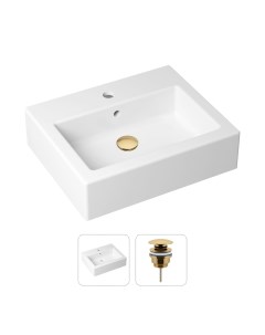 Комплект 2 в 1 Bathroom Sink 21520913 накладная фарфоровая раковина 50 см донный клапан Lavinia boho