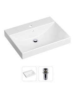 Комплект 2 в 1 Bathroom Sink 21520888 врезная фарфоровая раковина 60 см донный клапан Lavinia boho