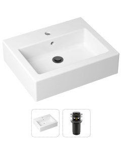 Комплект 2 в 1 Bathroom Sink 21520910 накладная фарфоровая раковина 50 см донный клапан Lavinia boho