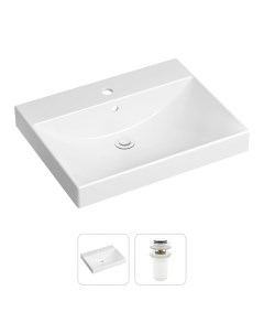 Комплект 2 в 1 Bathroom Sink 21520896 врезная фарфоровая раковина 60 см донный клапан Lavinia boho