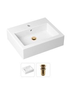 Комплект 2 в 1 Bathroom Sink 21520912 накладная фарфоровая раковина 50 см донный клапан Lavinia boho