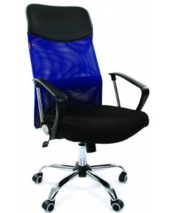 Кресло офисное 610 15 21 чёрный с синим Chairman