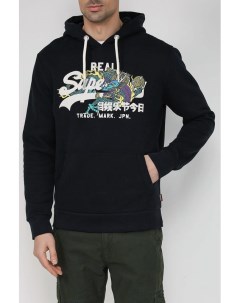 Однотонное худи с принтом Superdry