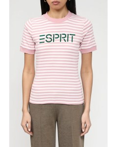Хлопковая футболка в полоску Esprit casual