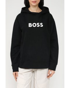 Хлопковое худи с логотипом бренда Boss