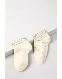 Набор из двух пар хлопковых носков с логотипом бренда Emporio armani