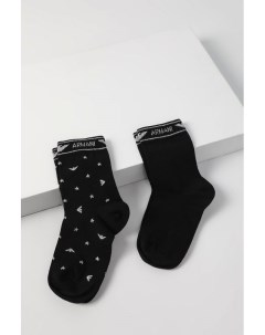Набор из двух пар хлопковых носков с логотипом бренда Emporio armani