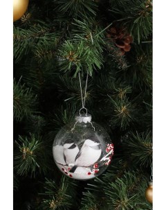 Стеклянный елочный шар Птицы на снегу Holiday classics