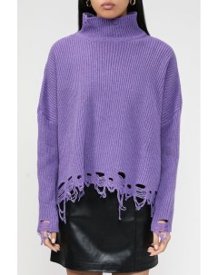 Шерстяной свитер с рваной отделкой с винтажным эффектом Pinko