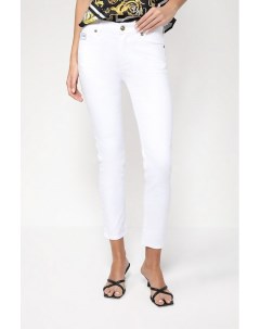 Однотонные джинсы облегающего кроя Versace jeans couture