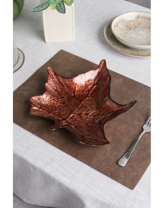 Стеклянная сервировочная тарелка Leaf Coincasa