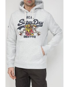 Однотонное худи с принтом Superdry