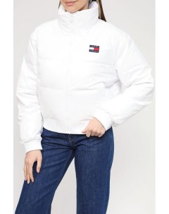 Куртка утепленная с эластичны поясом и принтом бренда Tommy jeans