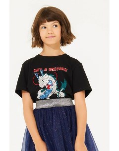 Хлопковая футболка с принтом Смена