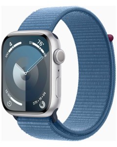 Смарт часы Watch Series 9 A2980 45мм серебристый Sport Loop синий 145 220мм MR9F3ZP A Apple