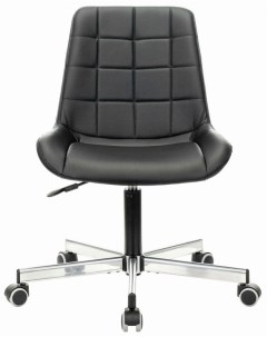 Кресло Deco MG 316 без подлокотников пятилучие серебристое экокожа черное 532080 Brabix