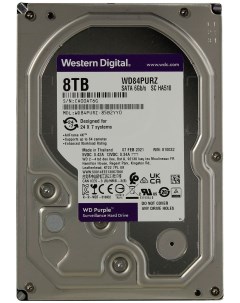 Жесткий диск HDD Original SATA III 8Tb WD84PURZ Purple 5640rpm 128Mb 3 5 Western digital
