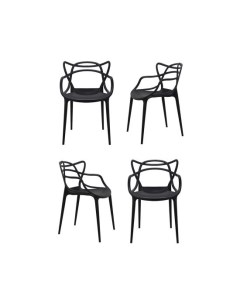 Комплект из 4 х стульев Masters чёрный Bradexhome