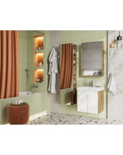 Мебель для ванной Сканди Doors 55 см дуб рустикальный Акватон