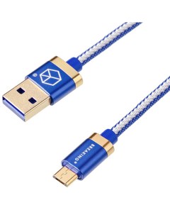 Кабель Denim USB Micro USB 1m Синий Breaking
