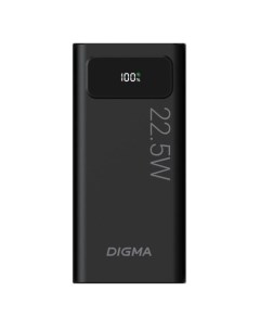 Внешний аккумулятор Power Bank DGPF20A 20000мAч черный dgpf20a22pbk Digma