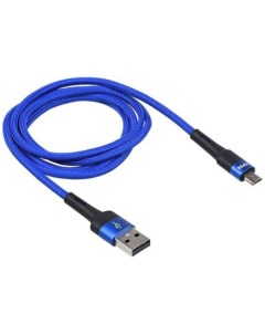 Кабель microUSB Envy 1 2m нейлон Blue Tfn