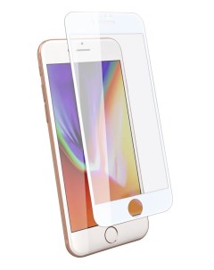 Комплект 3D FG Silicone Frame Стекло ПЭT для Apple iiPhone 6 7 8 белый Luxcase